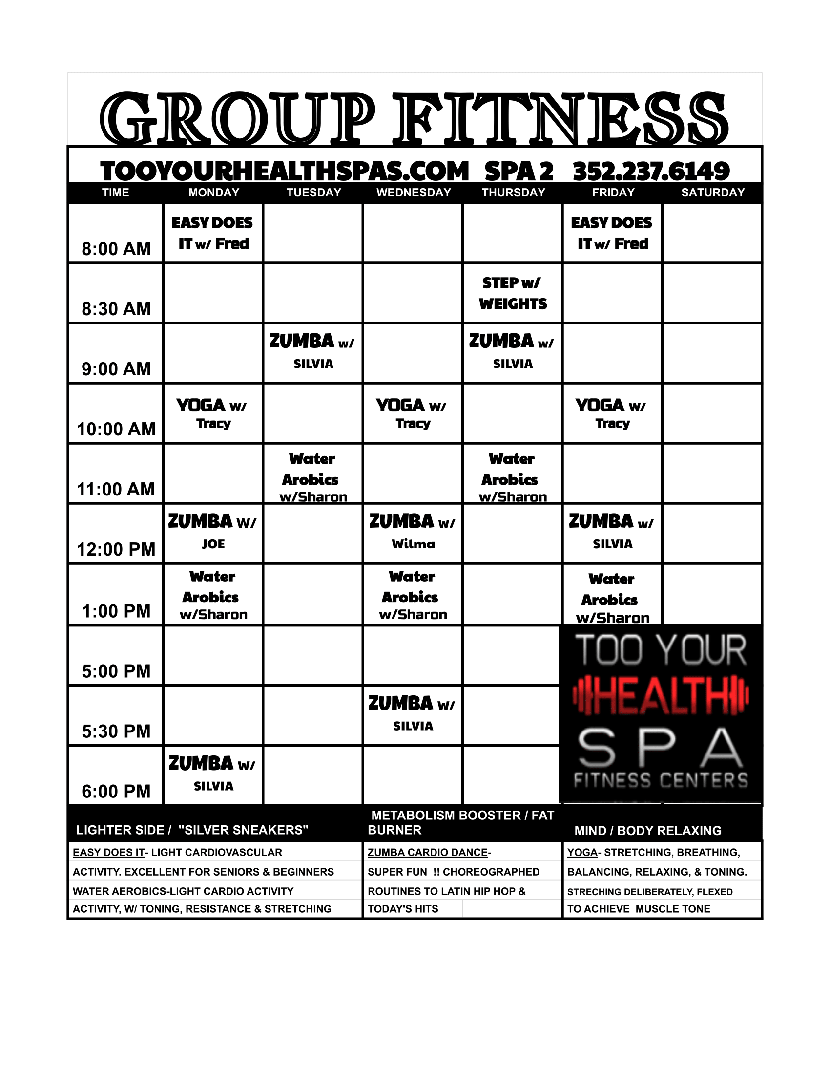 Ocala West Schedule